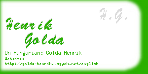 henrik golda business card